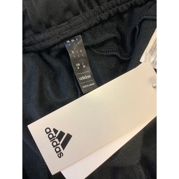 Adidas Men's Large Black Essentials Warm-Up Tapered 3-Stripes Track Pants L20-4 - Picture 7 of 7